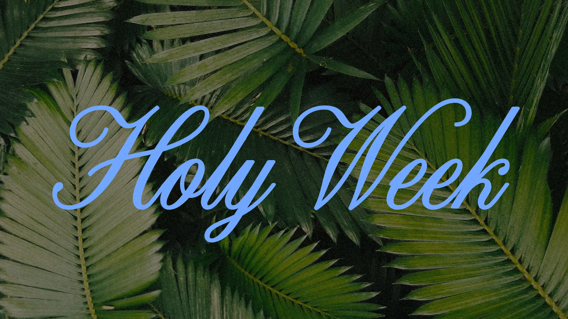Holy Week celebration with palm leaves, emphasizing community worship and spiritual reflection at your church.