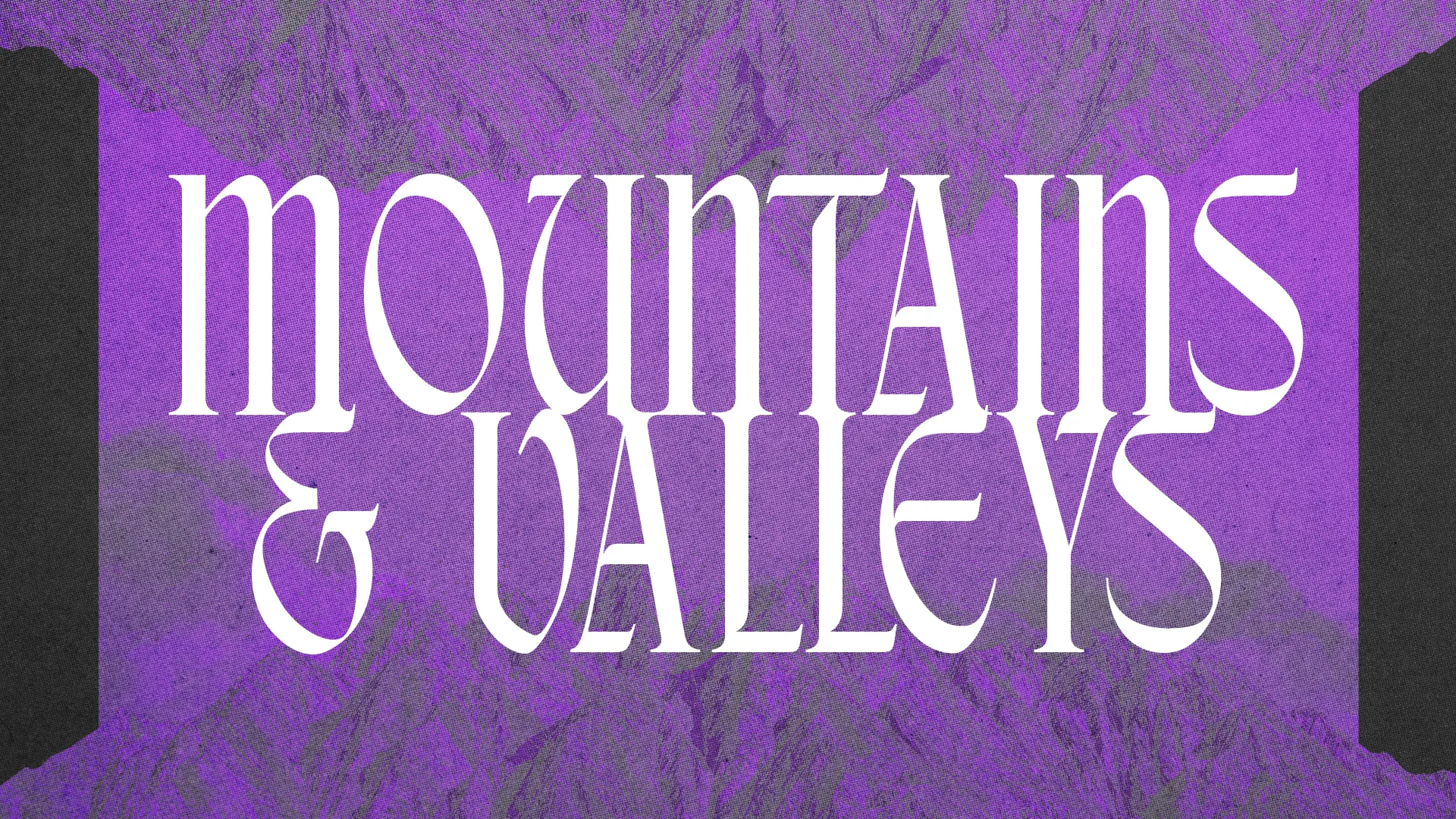 Mountains and valleys symbolize faith's journey through highs and lows, inviting community reflection and worship.