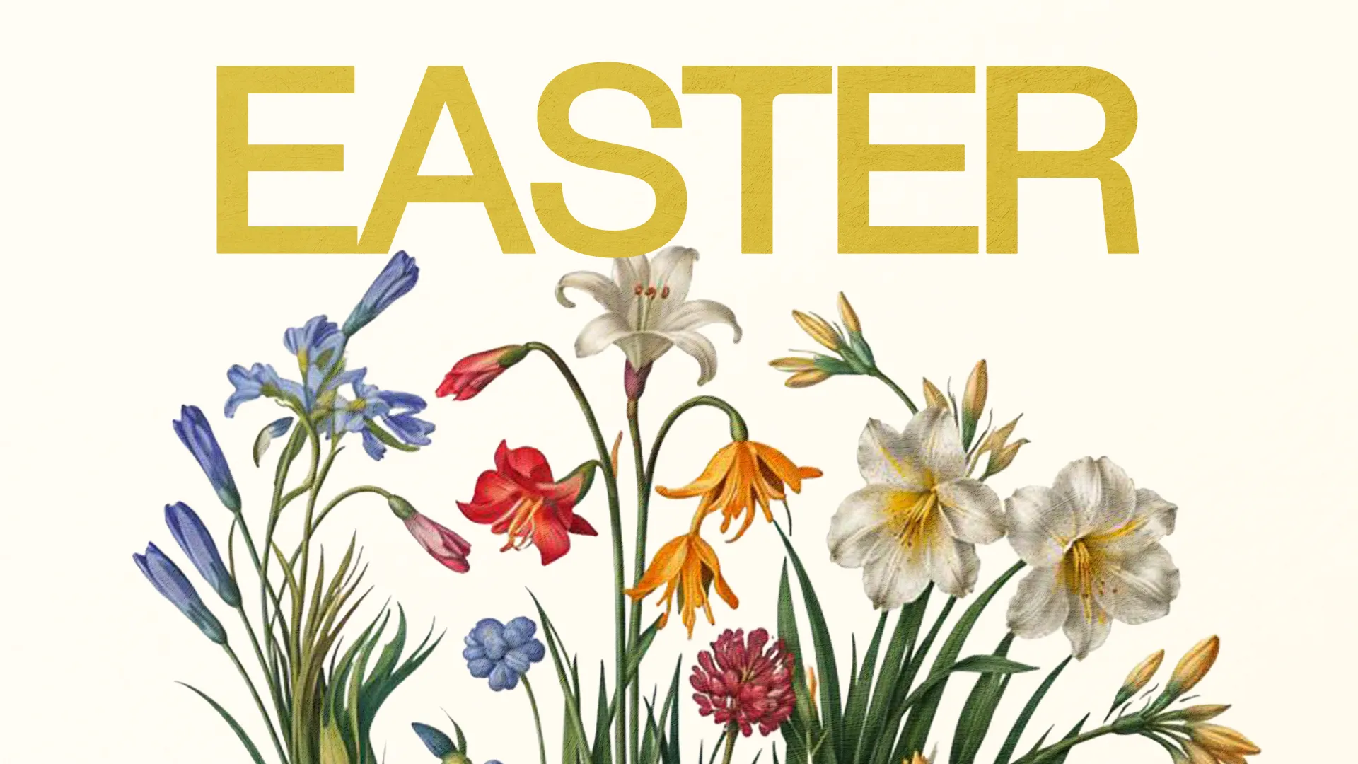 Easter celebration with colorful flowers symbolizing renewal and community at your church.