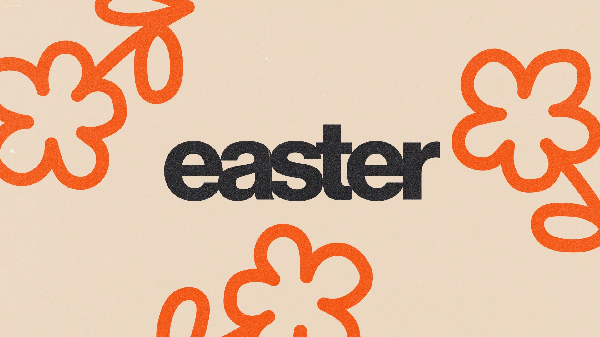 Easter celebration announcement with floral designs, emphasizing community and faith at your church.
