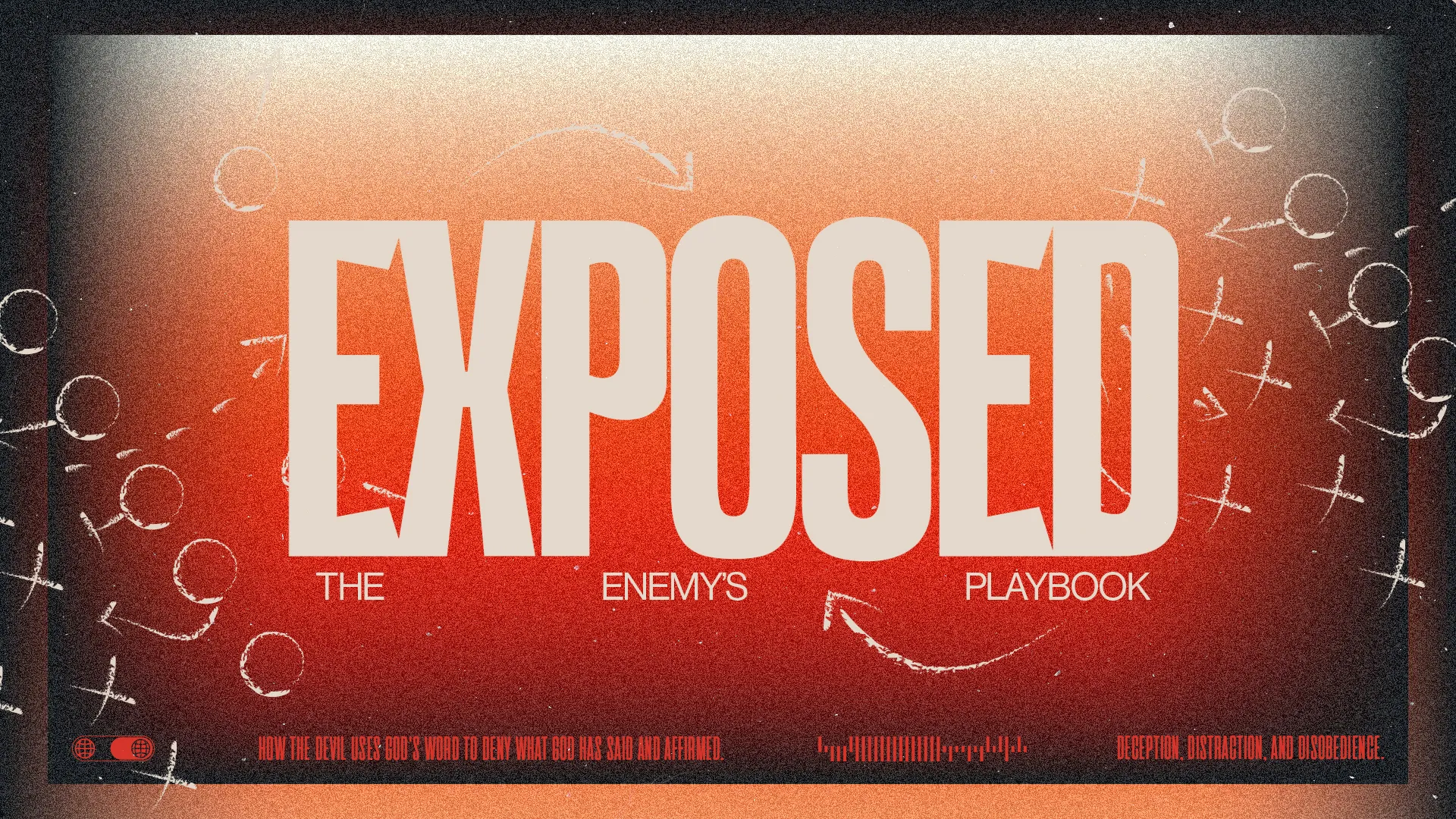 "Bold title 'EXPOSED' highlights spiritual warfare themes, focusing on deception and faith in God's truth."