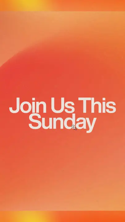 Join Us This Sunday: story