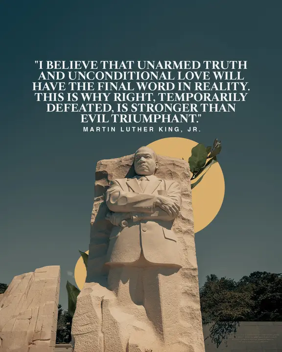 Unarmed Truth and Unconditional Love: social post