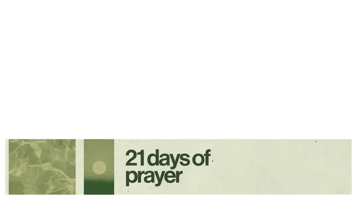 21 Days of Prayer: lower third