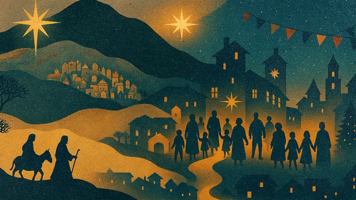 The Living Nativity: 4K slide · blank