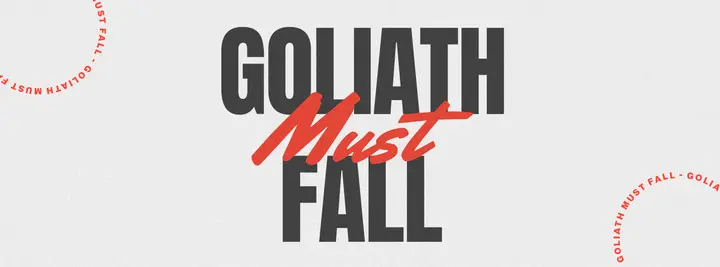 Goliath Must Fall: facebook cover