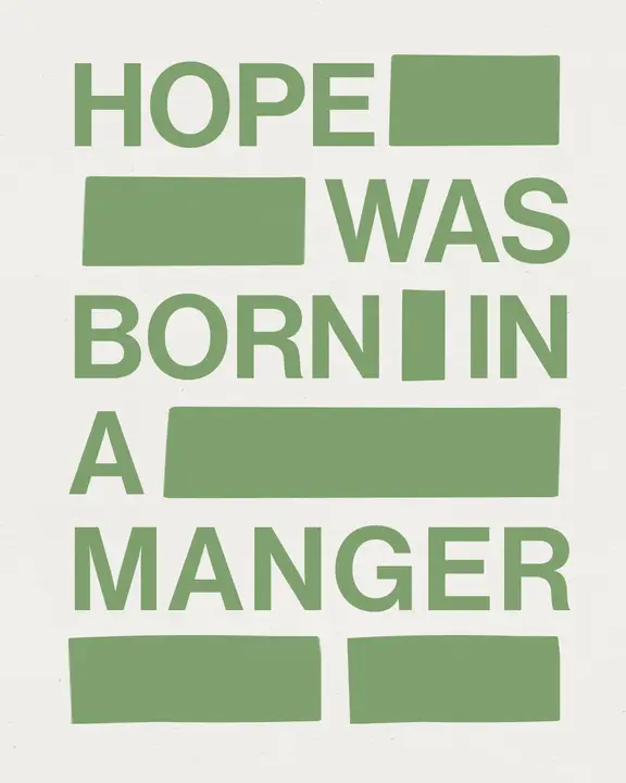Hope Was Born in a Manger: social post