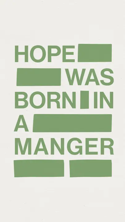 Hope Was Born in a Manger: story