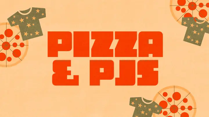 Pizza and PJs: HD slide