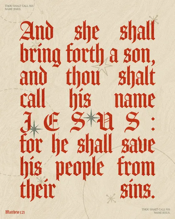Thou Shalt Call His Name Jesus: social post