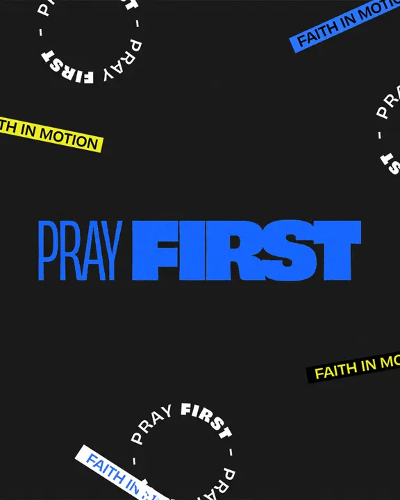 Pray First: social post