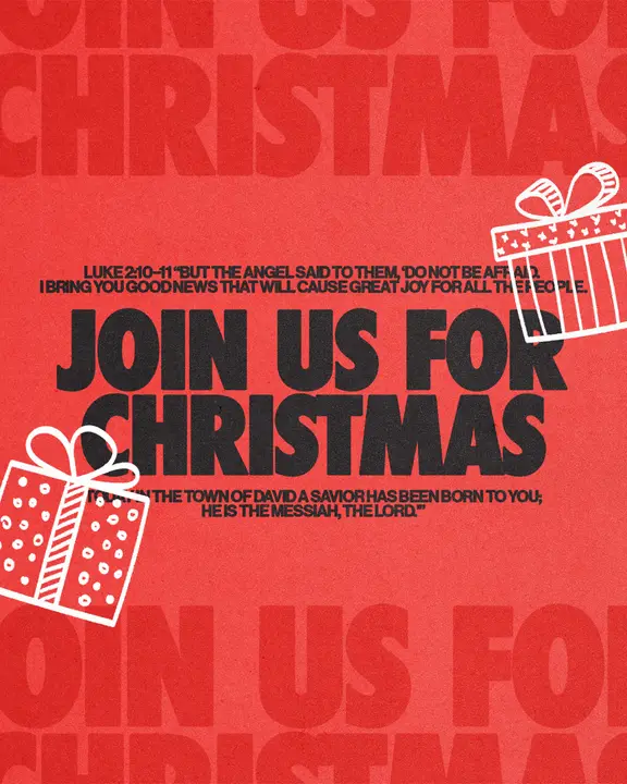 Join Us For Christmas: social post