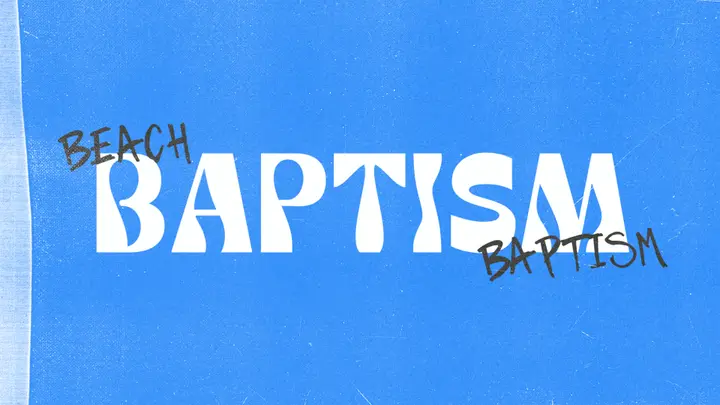 Beach Baptism: 4K slide