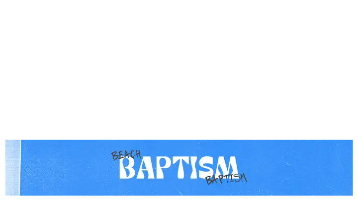 Beach Baptism: lower third