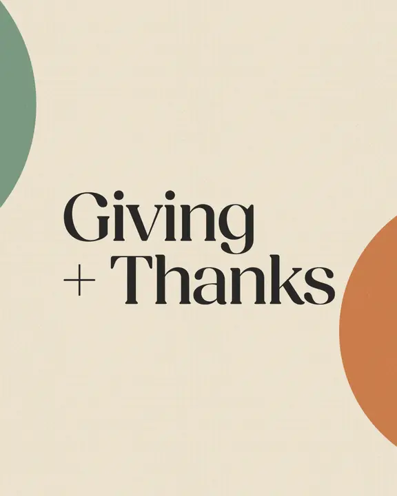Giving + Thanks: social post