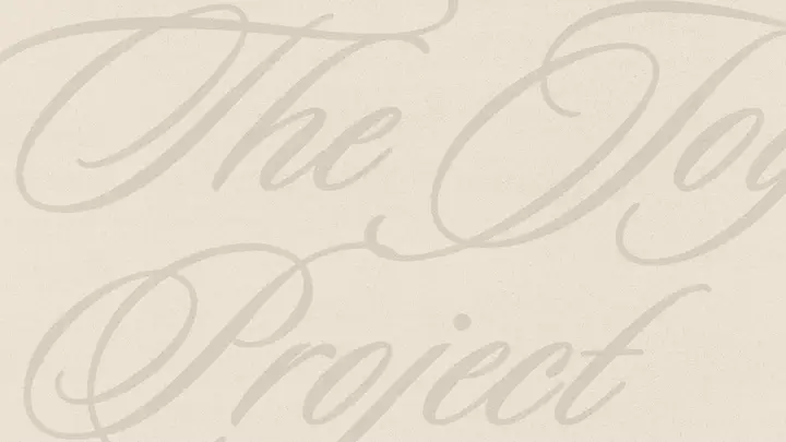 The Joy Project: 4K slide · blank