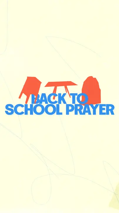 Back to School Prayer: story