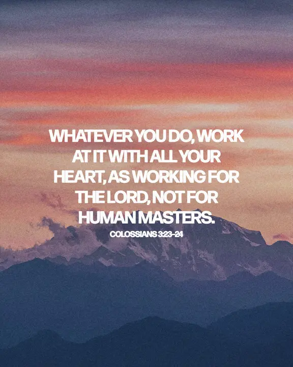Work With All Your Heart: social post