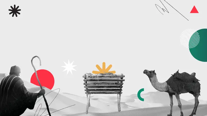 Christmas Collage: blank background