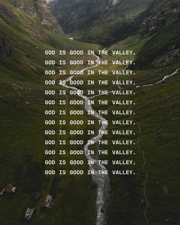 God Is Good In The Valley: social post