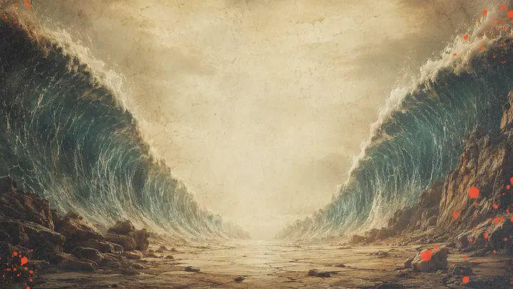 Moses and the Sea: blank background