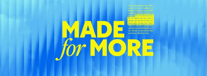 Made For More: facebook cover