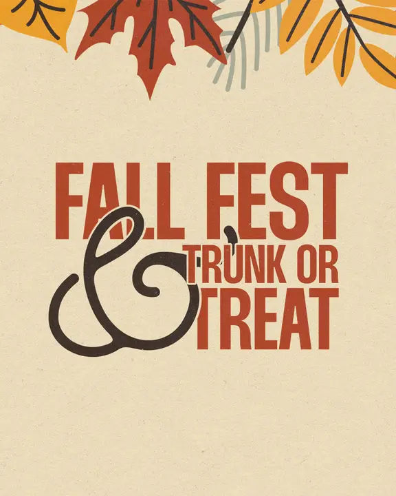 Fall Fest and Trunk or Treat: social post