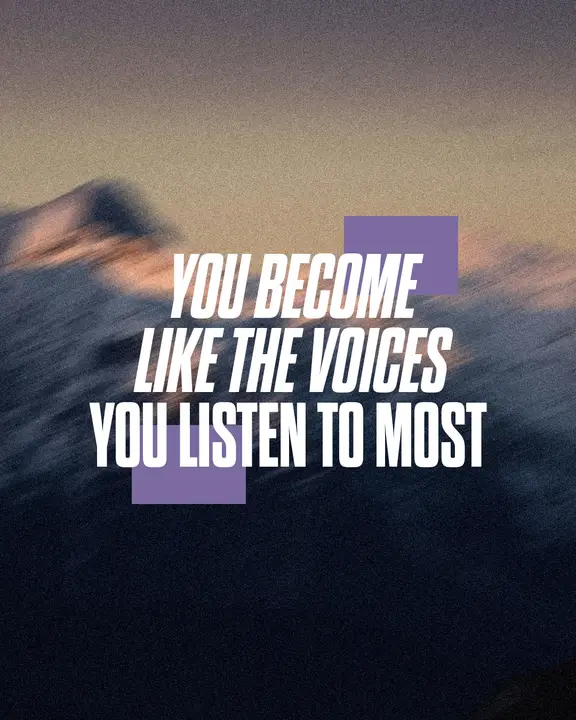 You Become Like The Voices: social post