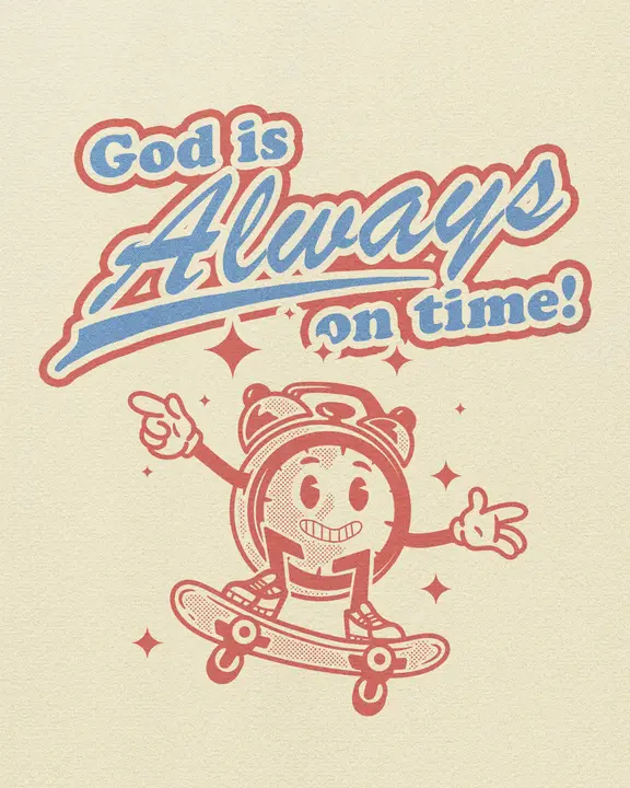 God is Always on Time: social post