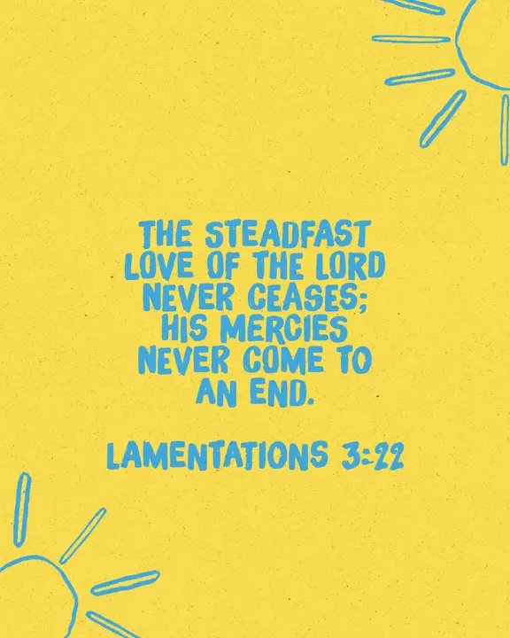 Steadfast Love Never Ceases: social post