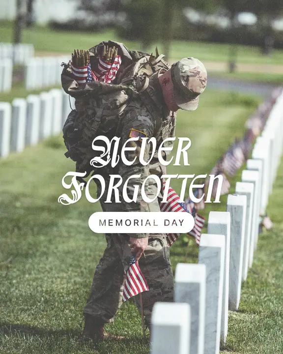 Never Forgotten: social post