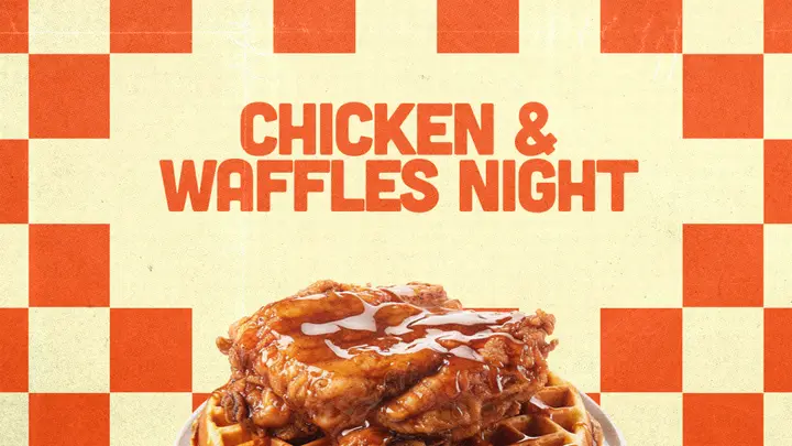 Chicken and Waffles Night: 4K slide