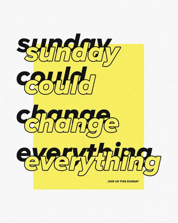 Sunday Could Change Everything: social post