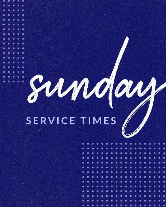 Sunday Service Times: social post