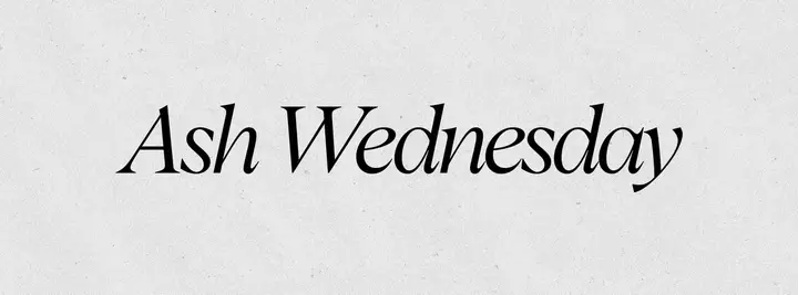 Ash Wednesday: facebook cover