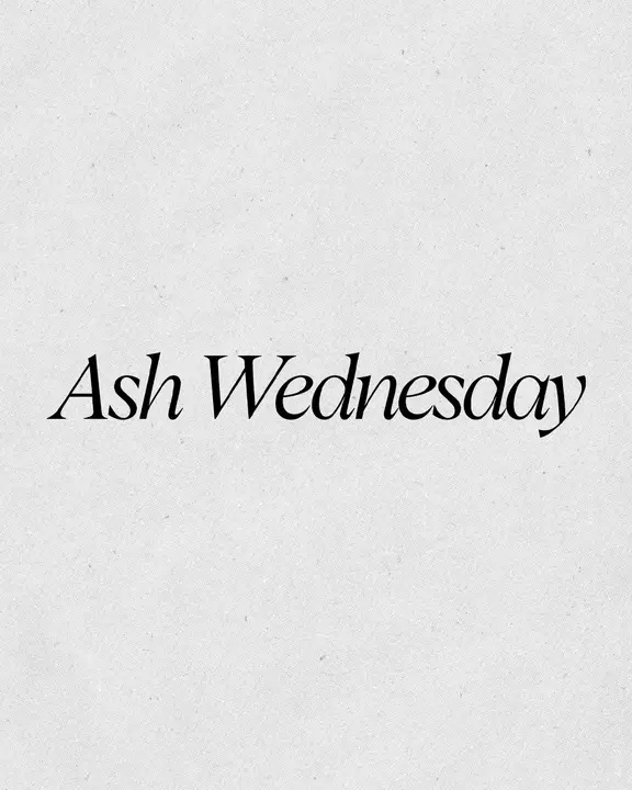Ash Wednesday: social post