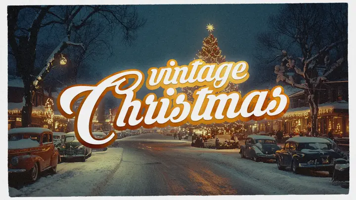 Vintage Christmas: 4K slide
