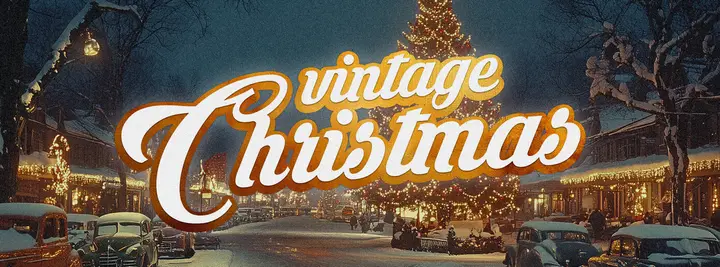 Vintage Christmas: facebook cover