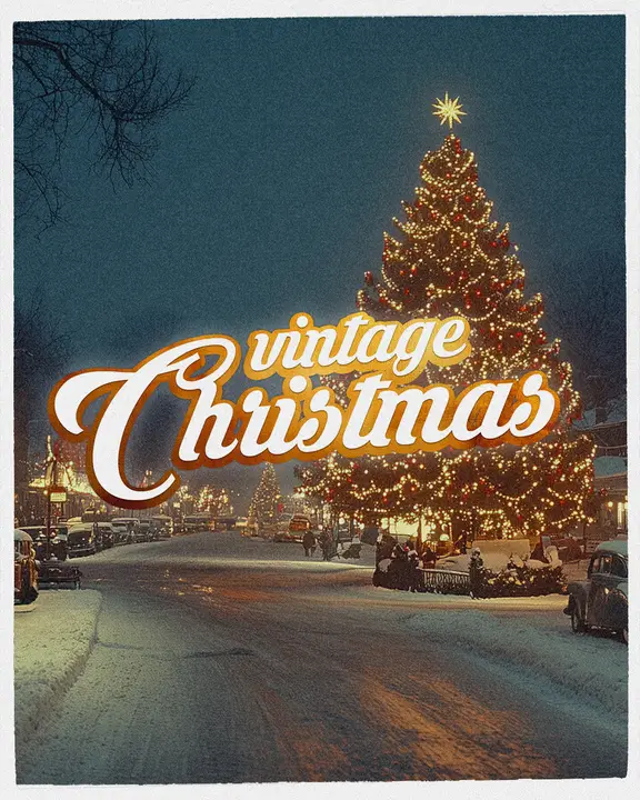 Vintage Christmas: social post