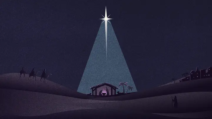 The Christmas Story: blank background