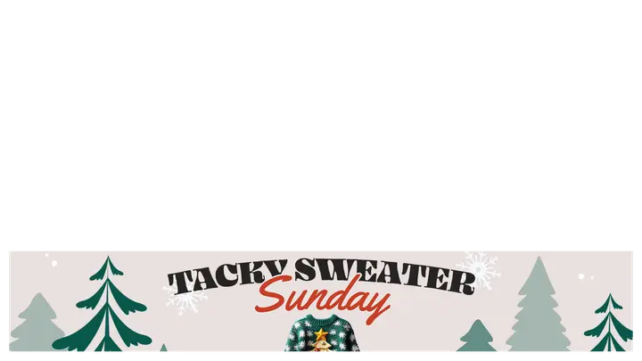 Tacky Sweater Sunday: lower third