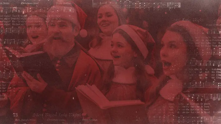 Christmas Caroling: 4K slide · blank