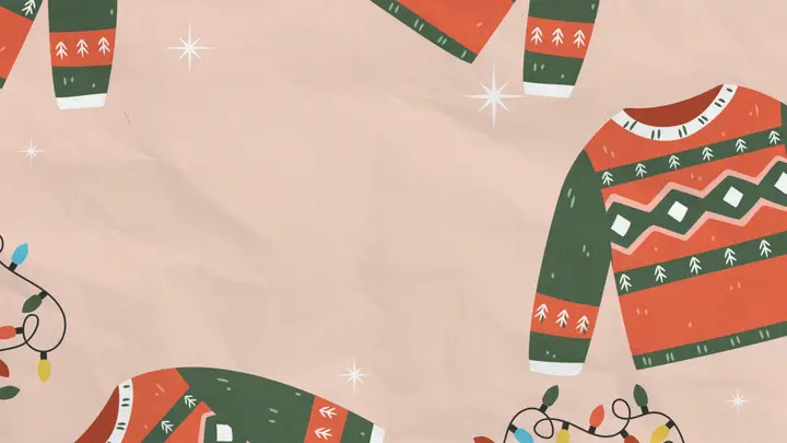 Ugly Sweater Christmas Party: 4K slide · blank