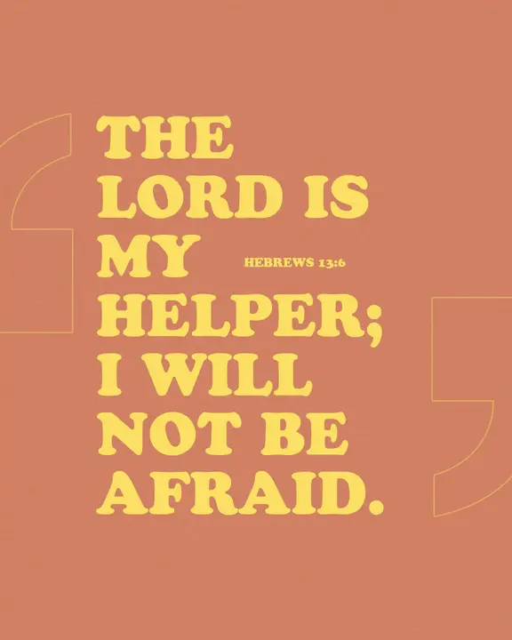 The Lord Is My Helper: social post
