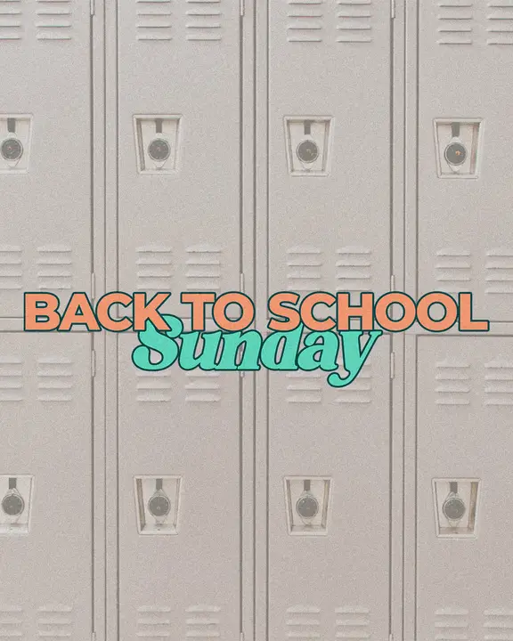 Back To School Sunday: social post
