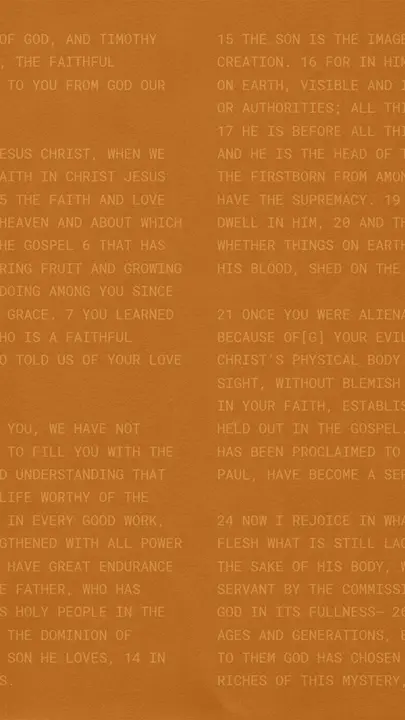 The Book Of Colossians: story · blank