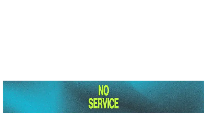 No Service: lower third