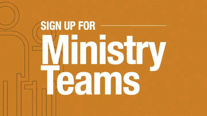 Sign Up For Ministry Teams: 4K slide