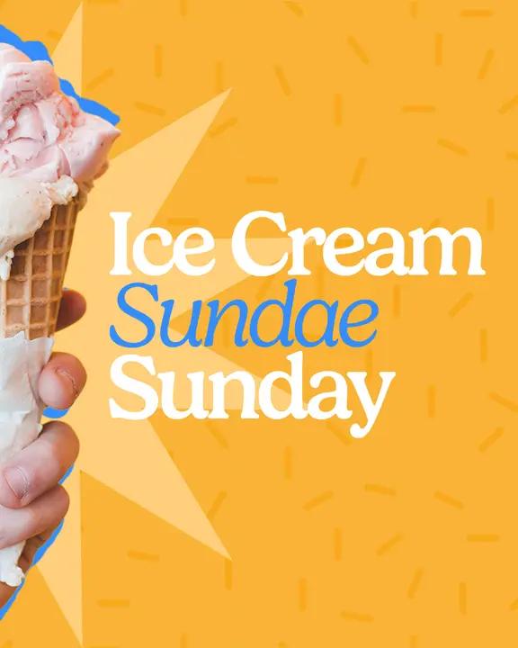 Ice Cream Sundae Sunday: social post