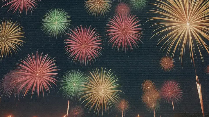 Fireworks Night: 4K slide · blank
